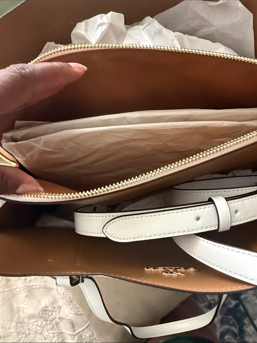 Coach Chalk Signature Tatum Tote with Matching Wallet, Journal and Wristlet - Picture 7 of 17